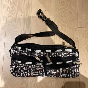 LeSportsac mini nylon bag pouch with key designs